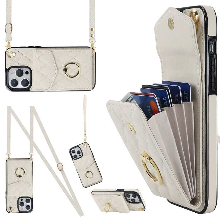 เคสโทรศัพท์กระเป๋าใส่บัตรลายข้าวหลามตัดพร้อมสายคล้องยาว สำหรับ iPhone 14 Pro Max, สำหรับ iPhone 13 Pro Max, สำหรับ iPhone 13 Pro, สำหรับ iPhone 13, สำหรับ iPhone 12 / 12 Pro, สำหรับ iPhone 12 Pro Max
