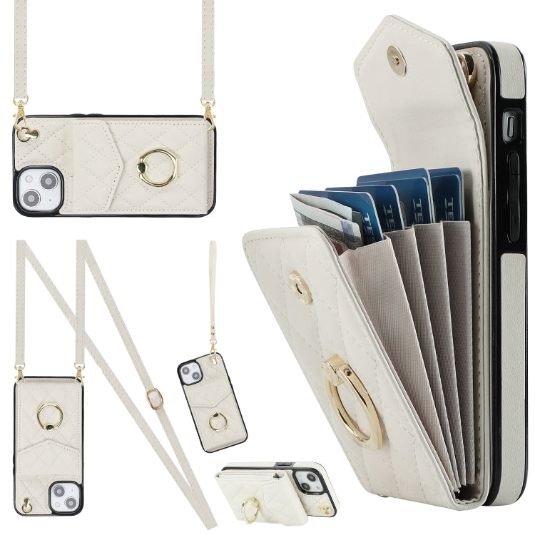 เคสโทรศัพท์กระเป๋าใส่บัตรลายข้าวหลามตัดพร้อมสายคล้องยาว สำหรับ iPhone 14 Pro Max, สำหรับ iPhone 13 Pro Max, สำหรับ iPhone 13 Pro, สำหรับ iPhone 13, สำหรับ iPhone 12 / 12 Pro, สำหรับ iPhone 12 Pro Max