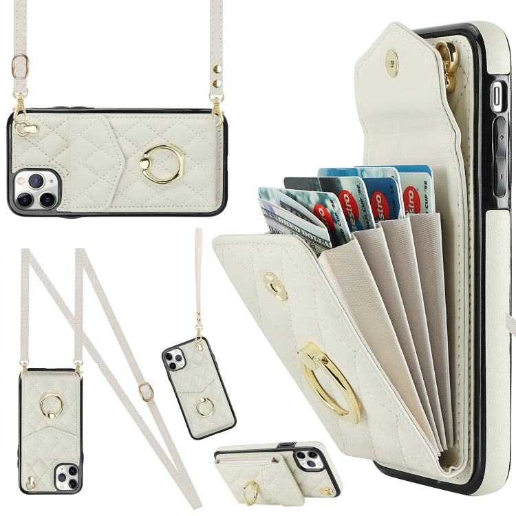 เคสโทรศัพท์กระเป๋าใส่บัตรลายข้าวหลามตัดพร้อมสายคล้องยาว สำหรับ iPhone 11 Pro Max, สำหรับ iPhone 11, สำหรับ iPhone 11 Pro, สำหรับ iPhone XR, สำหรับ iPhone XS Max