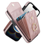 เคสโทรศัพท์กระเป๋าใส่บัตรลายข้าวหลามตัดพร้อมสายคล้องยาว สำหรับ iPhone 17e / 16e, สำหรับ iPhone 17 Pro Max, สำหรับ iPhone 17 Pro, สำหรับ iPhone 17, สำหรับ iPhone Air, สำหรับ iPhone 15 Pro Max