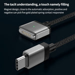 สายชาร์จแม่เหล็ก 140W Type-C เป็น Magsafe 3 สีเงินและสีน้ำเงิน
