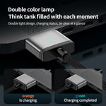 สายชาร์จแม่เหล็ก 140W Type-C เป็น Magsafe 3 สีเงินและสีน้ำเงิน