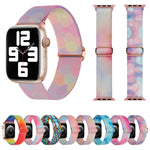 Painted Pattern Nylon Replacement Watch Band, For Apple Watch 9 45mm, For Apple Watch SE 2022 40mm, For Apple Watch 9 41mm, For Apple Watch SE 2022 44mm, For Apple Watch 7 41mm, For Apple Watch 7 45mm