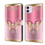 Crystal 3D Shockproof Protective Leather Phone Case, For iPhone 11 Pro Max, For iPhone 11