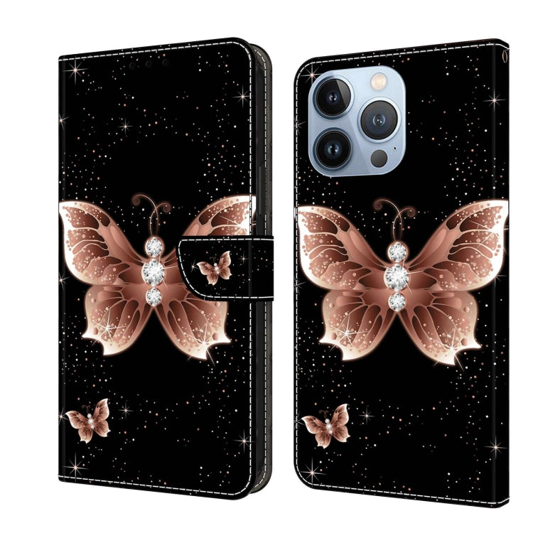 Crystal 3D Shockproof Protective Leather Phone Case, For iPhone 12 Pro Max / 13 Pro Max, For iPhone 13 Pro