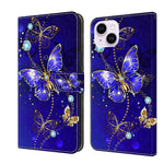 Crystal 3D Shockproof Protective Leather Phone Case, For iPhone 14 Plus, For iPhone 15 Pro Max