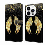 Crystal 3D Shockproof Protective Leather Phone Case, For iPhone 14 Pro, For iPhone 15 Plus