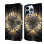 Crystal 3D Shockproof Protective Leather Phone Case, For iPhone 14 Pro Max, For iPhone 15