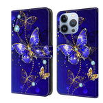Crystal 3D Shockproof Protective Leather Phone Case, For iPhone 14 Pro Max, For iPhone 15