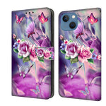 Crystal 3D Shockproof Protective Leather Phone Case, For iPhone 14 Pro Max, For iPhone 15