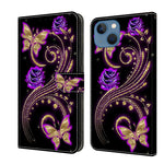 Crystal 3D Shockproof Protective Leather Phone Case, For iPhone 14 Pro Max, For iPhone 15