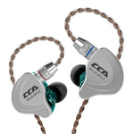 หูฟัง CCA CCA-C10 แบบเสียบ 3.5 มม. ชุบทอง สายไฮบริดควบคุม 10 หน่วย แบบใส่ในหู ไม่มีไมโครโฟน