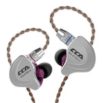 หูฟัง CCA CCA-C10 แบบเสียบ 3.5 มม. ชุบทอง สายไฮบริดควบคุม 10 หน่วย แบบใส่ในหู ไม่มีไมโครโฟน