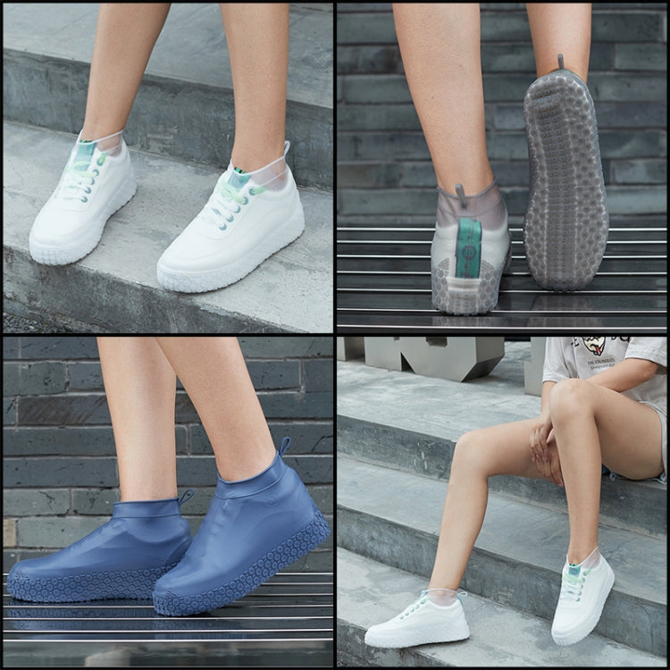 Silicone Non-slip Thickened Wear-resistant Waterproof Shoe Boots Cover, S, M, L