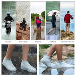 Silicone Non-slip Thickened Wear-resistant Waterproof Shoe Boots Cover, S, M, L