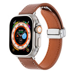 สายรัดนาฬิกาหนังสัมผัสนุ่มแบบหัวเข็มขัดแม่เหล็ก สำหรับ Apple Watch SE 2023 44 มม., สำหรับ Apple Watch Ultra 49 มม., สำหรับ Apple Watch SE 2023 40 มม., สำหรับ Apple Watch SE 2022 40 มม., สำหรับ Apple Watch Series 9 41 มม., สำหรับ Apple Watch SE 2022 44 มม.
