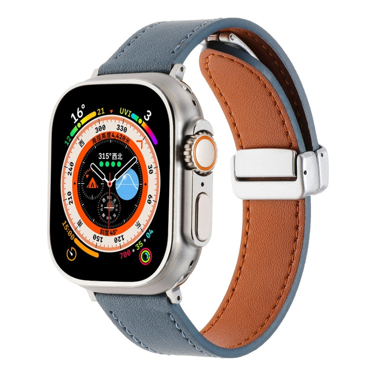 สายรัดนาฬิกาหนังสัมผัสนุ่มแบบหัวเข็มขัดแม่เหล็ก สำหรับ Apple Watch SE 2023 44 มม., สำหรับ Apple Watch Ultra 49 มม., สำหรับ Apple Watch SE 2023 40 มม., สำหรับ Apple Watch SE 2022 40 มม., สำหรับ Apple Watch Series 9 41 มม., สำหรับ Apple Watch SE 2022 44 มม.