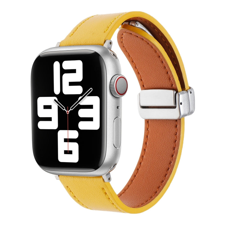 สายรัดนาฬิกาหนังสัมผัสนุ่มแบบหัวเข็มขัดแม่เหล็ก สำหรับ Apple Watch SE 2023 44 มม., สำหรับ Apple Watch Ultra 49 มม., สำหรับ Apple Watch SE 2023 40 มม., สำหรับ Apple Watch SE 2022 40 มม., สำหรับ Apple Watch Series 9 41 มม., สำหรับ Apple Watch SE 2022 44 มม.
