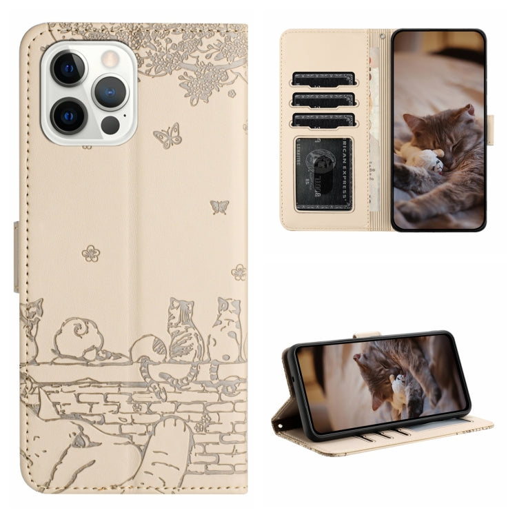 เคสโทรศัพท์หนังลายปั๊มแมวพร้อมสายคล้อง สำหรับ iPhone 16e / 17e, สำหรับ iPhone 17 Pro Max, สำหรับ iPhone 17 Pro, สำหรับ iPhone 17, สำหรับ iPhone Air, สำหรับ iPhone 16 Pro Max, สำหรับ iPhone 16 Pro, สำหรับ iPhone 16 Plus, สำหรับ iPhone 16