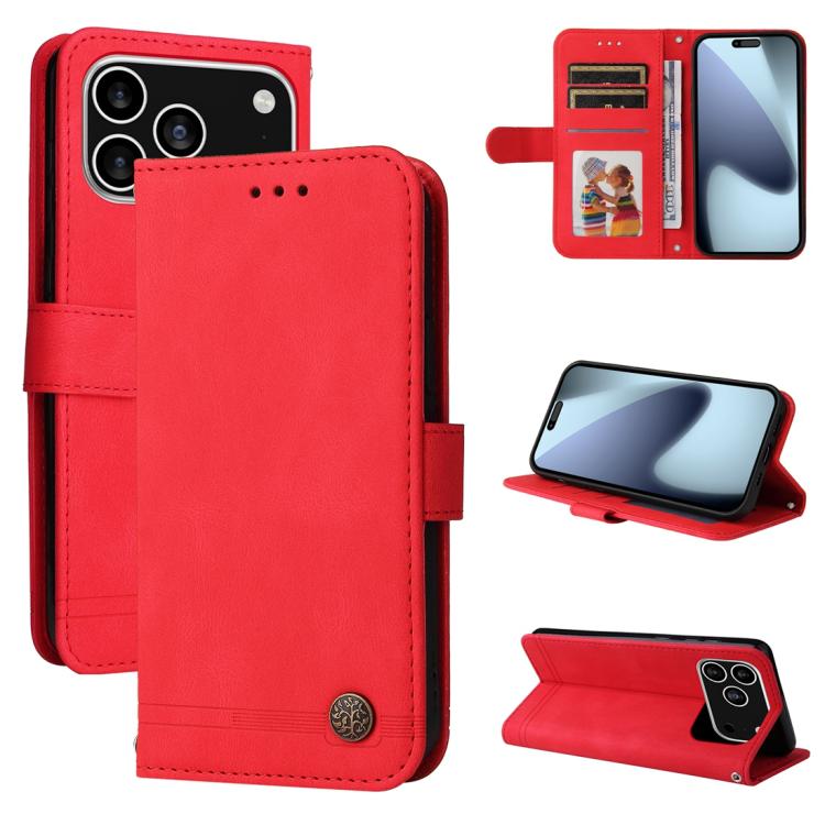 เคสโทรศัพท์หนังลายต้นไม้ Skin Feel Life สำหรับ iPhone 17e / 16e, iPhone 17 Pro Max, iPhone 17 Pro, iPhone 17, iPhone Air, iPhone 16 Pro Max, iPhone 16 Pro, iPhone 16 Plus, iPhone 16