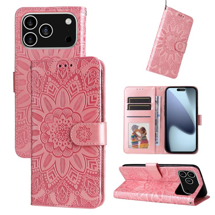 เคสโทรศัพท์หนังลายดอกทานตะวันนูน สำหรับ iPhone 17e / 16e, iPhone 17 Pro Max, iPhone 17 Pro, iPhone 17, iPhone Air, iPhone 16 Pro Max, iPhone 16 Pro, iPhone 16 Plus, iPhone 16