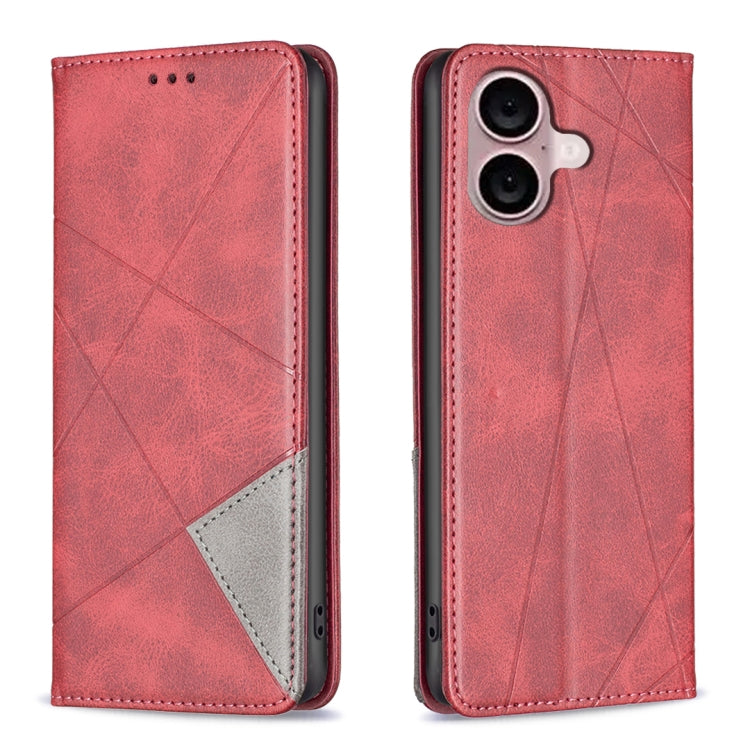 เคสโทรศัพท์หนังลายข้าวหลามตัดแม่เหล็ก สำหรับ iPhone 17 Pro Max, iPhone 17 Pro, iPhone 17, iPhone Air, iPhone 16 Pro Max, iPhone 16 Pro, iPhone 16 Plus, iPhone 16