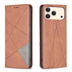 เคสโทรศัพท์หนังลายข้าวหลามตัดแม่เหล็ก สำหรับ iPhone 17 Pro Max, iPhone 17 Pro, iPhone 17, iPhone Air, iPhone 16 Pro Max, iPhone 16 Pro, iPhone 16 Plus, iPhone 16