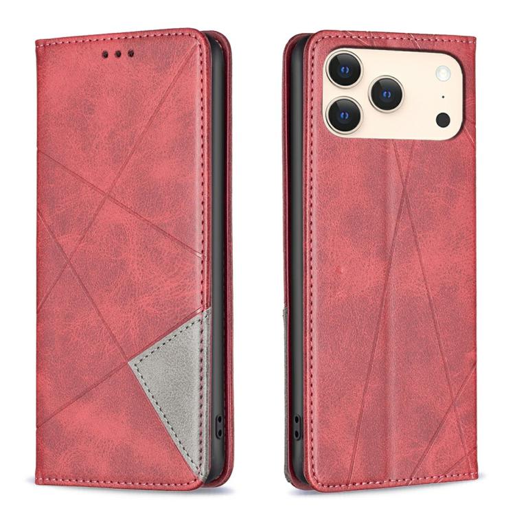 เคสโทรศัพท์หนังลายข้าวหลามตัดแม่เหล็ก สำหรับ iPhone 17 Pro Max, iPhone 17 Pro, iPhone 17, iPhone Air, iPhone 16 Pro Max, iPhone 16 Pro, iPhone 16 Plus, iPhone 16