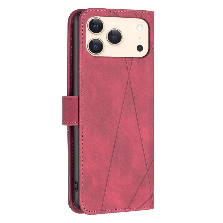 เคสโทรศัพท์หนังลายข้าวหลามตัดพร้อมหัวเข็มขัดแม่เหล็ก สำหรับ iPhone 17 Pro Max, iPhone 17 Pro, iPhone 17, iPhone Air, iPhone 16 Pro Max, iPhone 16 Pro, iPhone 16 Plus, iPhone 16