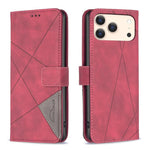 เคสโทรศัพท์หนังลายข้าวหลามตัดพร้อมหัวเข็มขัดแม่เหล็ก สำหรับ iPhone 17 Pro Max, iPhone 17 Pro, iPhone 17, iPhone Air, iPhone 16 Pro Max, iPhone 16 Pro, iPhone 16 Plus, iPhone 16