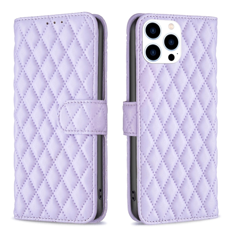เคสโทรศัพท์หนังพับแบบกระเป๋าสตางค์ลายตารางเพชร สำหรับ iPhone 17e / 16e, iPhone 17 Pro Max, iPhone 17 Pro, iPhone 17, iPhone Air, iPhone 16 Pro Max, iPhone 16 Pro, iPhone 16 Plus