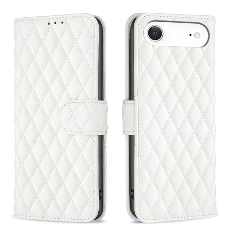 เคสโทรศัพท์หนังพับแบบกระเป๋าสตางค์ลายตารางเพชร สำหรับ iPhone 17e / 16e, iPhone 17 Pro Max, iPhone 17 Pro, iPhone 17, iPhone Air, iPhone 16 Pro Max, iPhone 16 Pro, iPhone 16 Plus