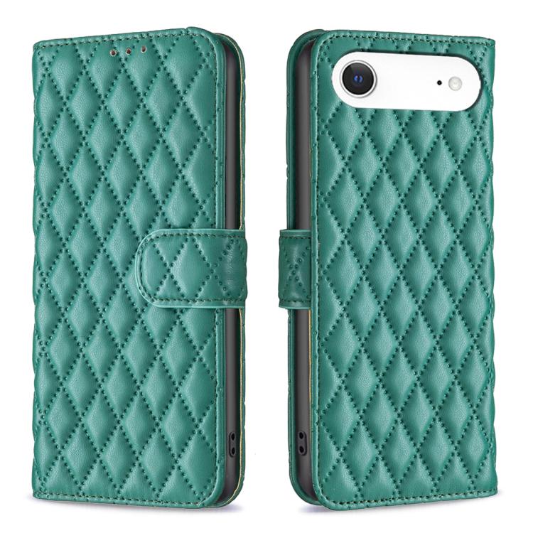 เคสโทรศัพท์หนังพับแบบกระเป๋าสตางค์ลายตารางเพชร สำหรับ iPhone 17e / 16e, iPhone 17 Pro Max, iPhone 17 Pro, iPhone 17, iPhone Air, iPhone 16 Pro Max, iPhone 16 Pro, iPhone 16 Plus