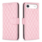 เคสโทรศัพท์หนังพับแบบกระเป๋าสตางค์ลายตารางเพชร สำหรับ iPhone 17e / 16e, iPhone 17 Pro Max, iPhone 17 Pro, iPhone 17, iPhone Air, iPhone 16 Pro Max, iPhone 16 Pro, iPhone 16 Plus