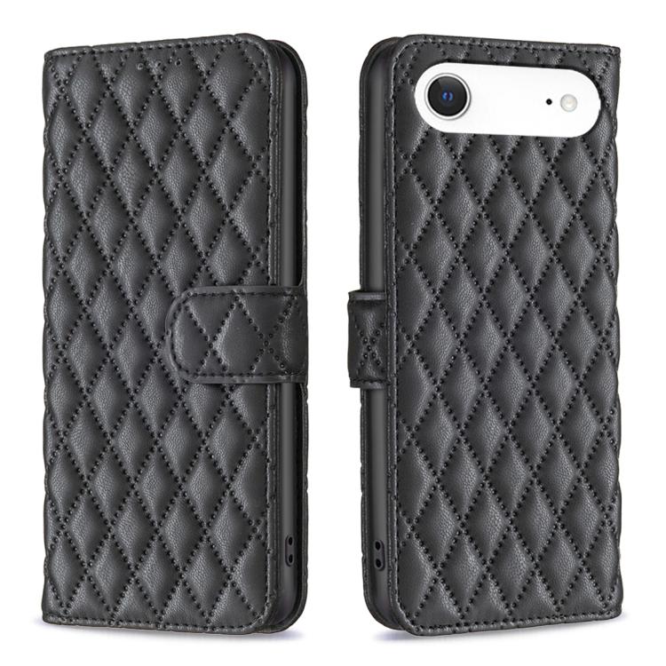เคสโทรศัพท์หนังพับแบบกระเป๋าสตางค์ลายตารางเพชร สำหรับ iPhone 17e / 16e, iPhone 17 Pro Max, iPhone 17 Pro, iPhone 17, iPhone Air, iPhone 16 Pro Max, iPhone 16 Pro, iPhone 16 Plus