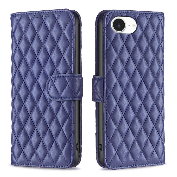 เคสโทรศัพท์หนังพับแบบกระเป๋าสตางค์ลายตารางเพชร สำหรับ iPhone 17e / 16e, iPhone 17 Pro Max, iPhone 17 Pro, iPhone 17, iPhone Air, iPhone 16 Pro Max, iPhone 16 Pro, iPhone 16 Plus