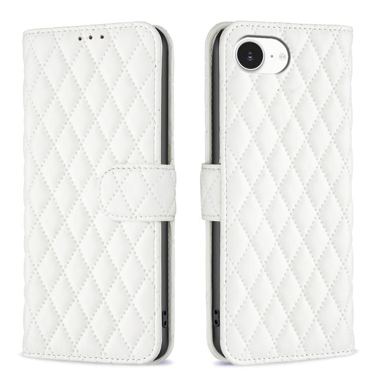เคสโทรศัพท์หนังพับแบบกระเป๋าสตางค์ลายตารางเพชร สำหรับ iPhone 17e / 16e, iPhone 17 Pro Max, iPhone 17 Pro, iPhone 17, iPhone Air, iPhone 16 Pro Max, iPhone 16 Pro, iPhone 16 Plus