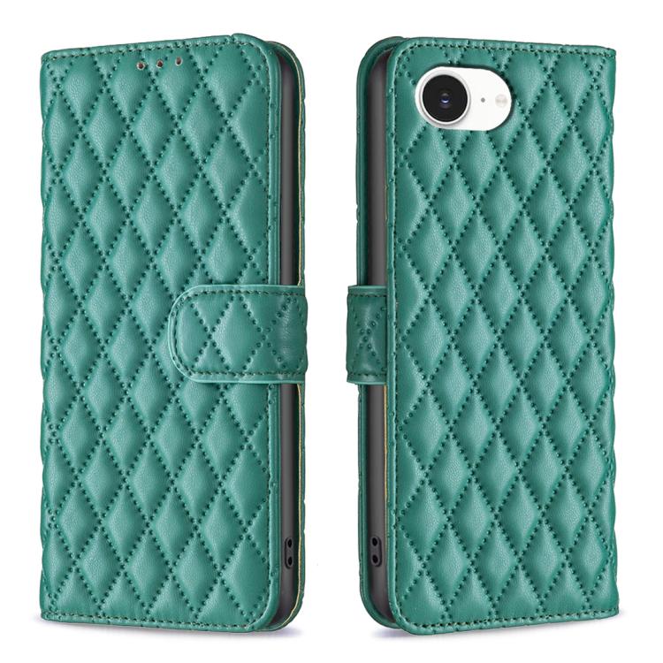 เคสโทรศัพท์หนังพับแบบกระเป๋าสตางค์ลายตารางเพชร สำหรับ iPhone 17e / 16e, iPhone 17 Pro Max, iPhone 17 Pro, iPhone 17, iPhone Air, iPhone 16 Pro Max, iPhone 16 Pro, iPhone 16 Plus