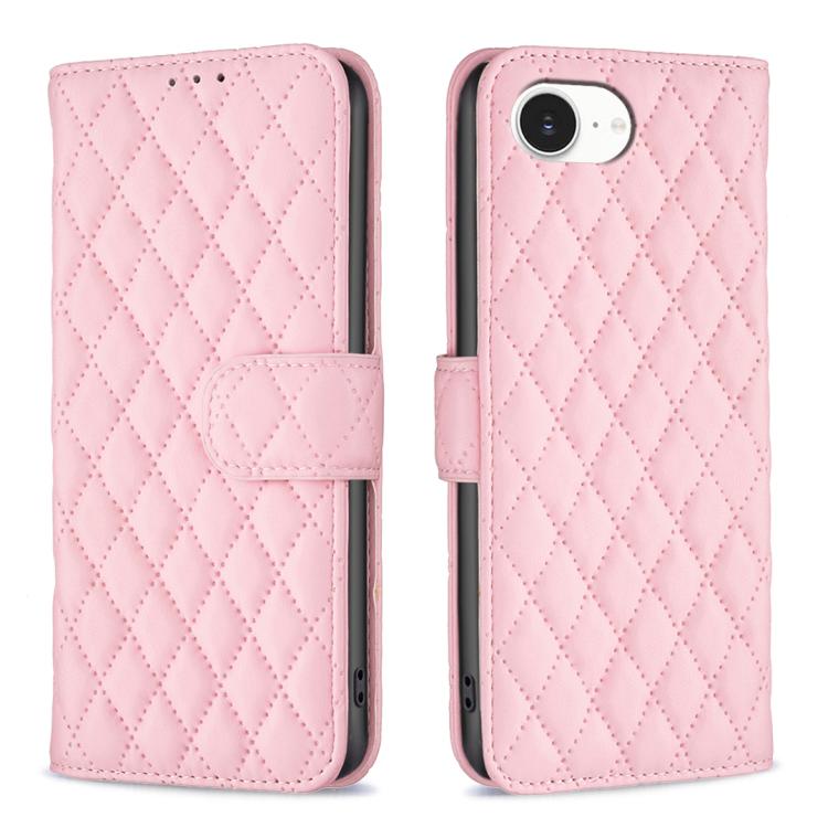 เคสโทรศัพท์หนังพับแบบกระเป๋าสตางค์ลายตารางเพชร สำหรับ iPhone 17e / 16e, iPhone 17 Pro Max, iPhone 17 Pro, iPhone 17, iPhone Air, iPhone 16 Pro Max, iPhone 16 Pro, iPhone 16 Plus