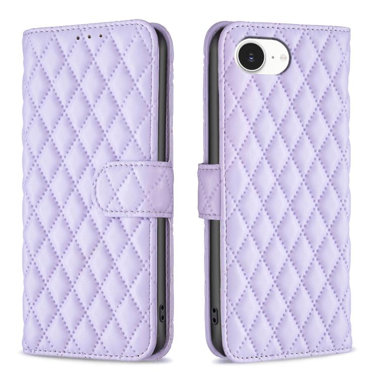 เคสโทรศัพท์หนังพับแบบกระเป๋าสตางค์ลายตารางเพชร สำหรับ iPhone 17e / 16e, iPhone 17 Pro Max, iPhone 17 Pro, iPhone 17, iPhone Air, iPhone 16 Pro Max, iPhone 16 Pro, iPhone 16 Plus