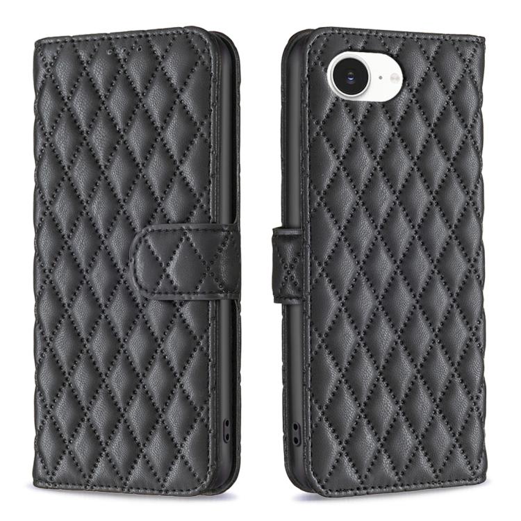 เคสโทรศัพท์หนังพับแบบกระเป๋าสตางค์ลายตารางเพชร สำหรับ iPhone 17e / 16e, iPhone 17 Pro Max, iPhone 17 Pro, iPhone 17, iPhone Air, iPhone 16 Pro Max, iPhone 16 Pro, iPhone 16 Plus