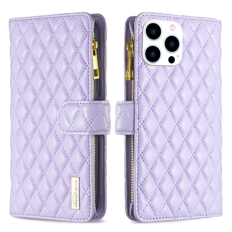 เคสโทรศัพท์หนังพับแบบกระเป๋าสตางค์ซิปลายตารางเพชร สำหรับ iPhone 17 Pro Max, iPhone 17 Pro, iPhone 17, iPhone Air, iPhone 16 Pro Max, iPhone 16 Pro, iPhone 16 Plus, iPhone 16