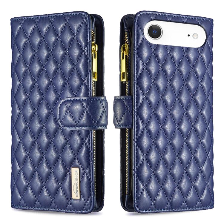 เคสโทรศัพท์หนังพับแบบกระเป๋าสตางค์ซิปลายตารางเพชร สำหรับ iPhone 17 Pro Max, iPhone 17 Pro, iPhone 17, iPhone Air, iPhone 16 Pro Max, iPhone 16 Pro, iPhone 16 Plus, iPhone 16