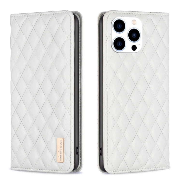 เคสโทรศัพท์หนังพับแม่เหล็กลายตารางเพชร สำหรับ iPhone 17 Pro Max, iPhone 17 Pro, iPhone 17, iPhone Air, iPhone 16 Pro Max, iPhone 16 Pro, iPhone 16 Plus, iPhone 16