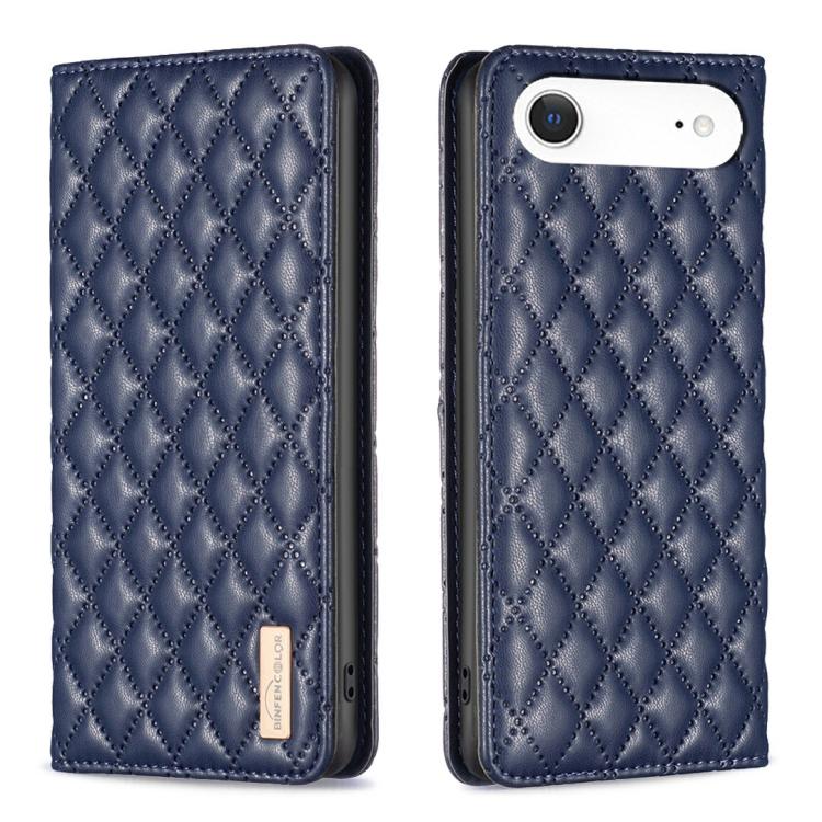 เคสโทรศัพท์หนังพับแม่เหล็กลายตารางเพชร สำหรับ iPhone 17 Pro Max, iPhone 17 Pro, iPhone 17, iPhone Air, iPhone 16 Pro Max, iPhone 16 Pro, iPhone 16 Plus, iPhone 16