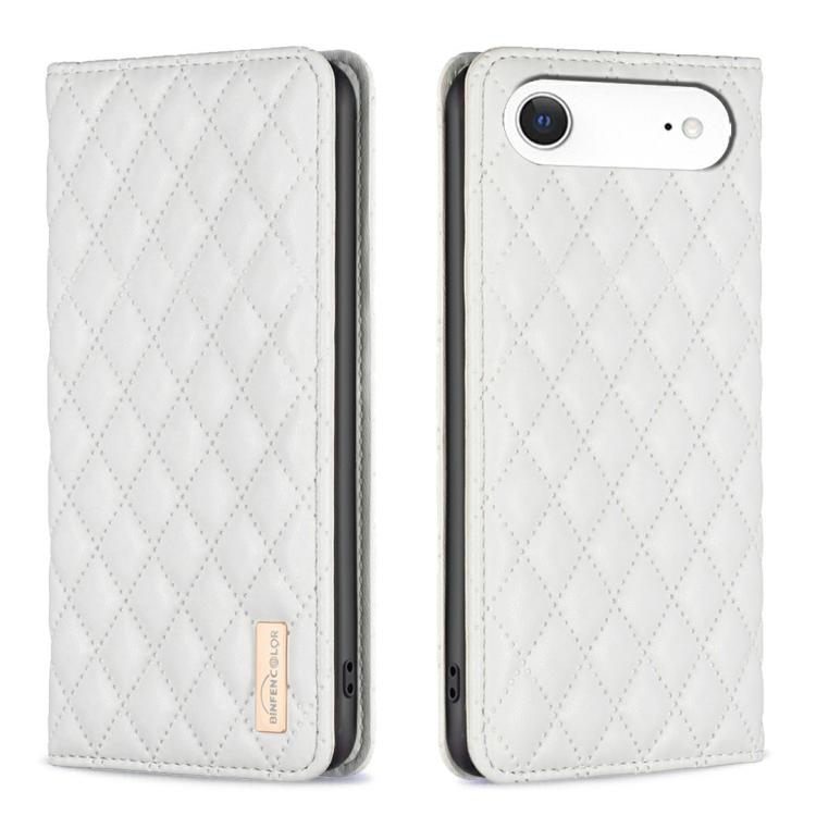 เคสโทรศัพท์หนังพับแม่เหล็กลายตารางเพชร สำหรับ iPhone 17 Pro Max, iPhone 17 Pro, iPhone 17, iPhone Air, iPhone 16 Pro Max, iPhone 16 Pro, iPhone 16 Plus, iPhone 16