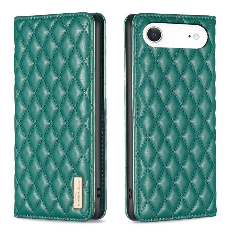 เคสโทรศัพท์หนังพับแม่เหล็กลายตารางเพชร สำหรับ iPhone 17 Pro Max, iPhone 17 Pro, iPhone 17, iPhone Air, iPhone 16 Pro Max, iPhone 16 Pro, iPhone 16 Plus, iPhone 16