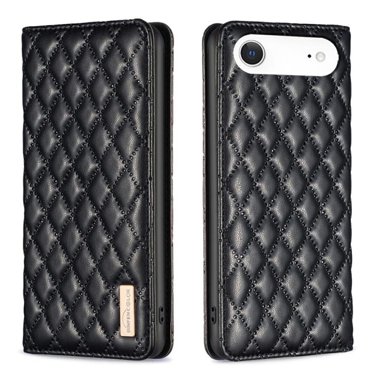 เคสโทรศัพท์หนังพับแม่เหล็กลายตารางเพชร สำหรับ iPhone 17 Pro Max, iPhone 17 Pro, iPhone 17, iPhone Air, iPhone 16 Pro Max, iPhone 16 Pro, iPhone 16 Plus, iPhone 16