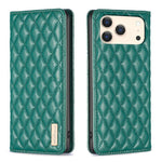 เคสโทรศัพท์หนังพับแม่เหล็กลายตารางเพชร สำหรับ iPhone 17 Pro Max, iPhone 17 Pro, iPhone 17, iPhone Air, iPhone 16 Pro Max, iPhone 16 Pro, iPhone 16 Plus, iPhone 16