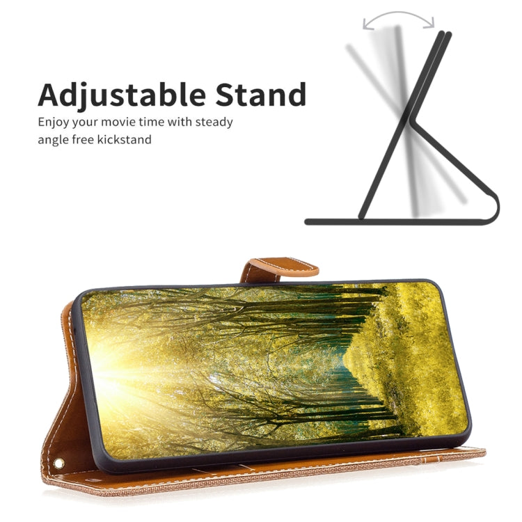 Color Block Denim Texture Leather Phone Case, For iPhone 15 Pro, For iPhone 15 Plus, For iPhone 15